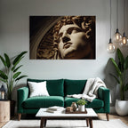 E Skulptur Portraet Mit Lockigem Haar