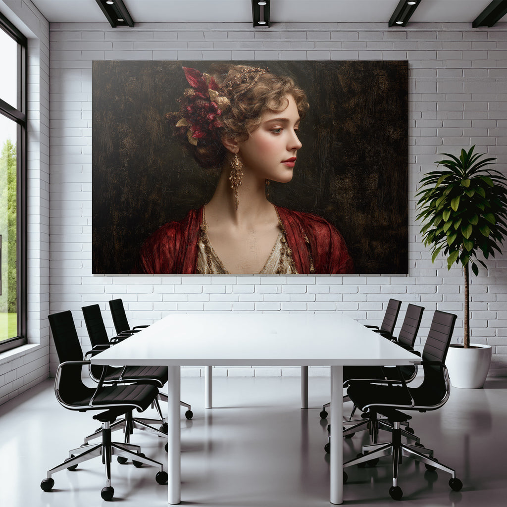 Elegante Portreit Einer Frau Mit Historsicher Bekleidung