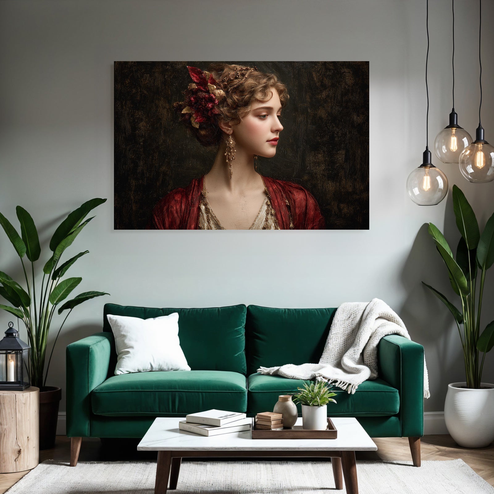 Elegante Portreit Einer Frau Mit Historsicher Bekleidung