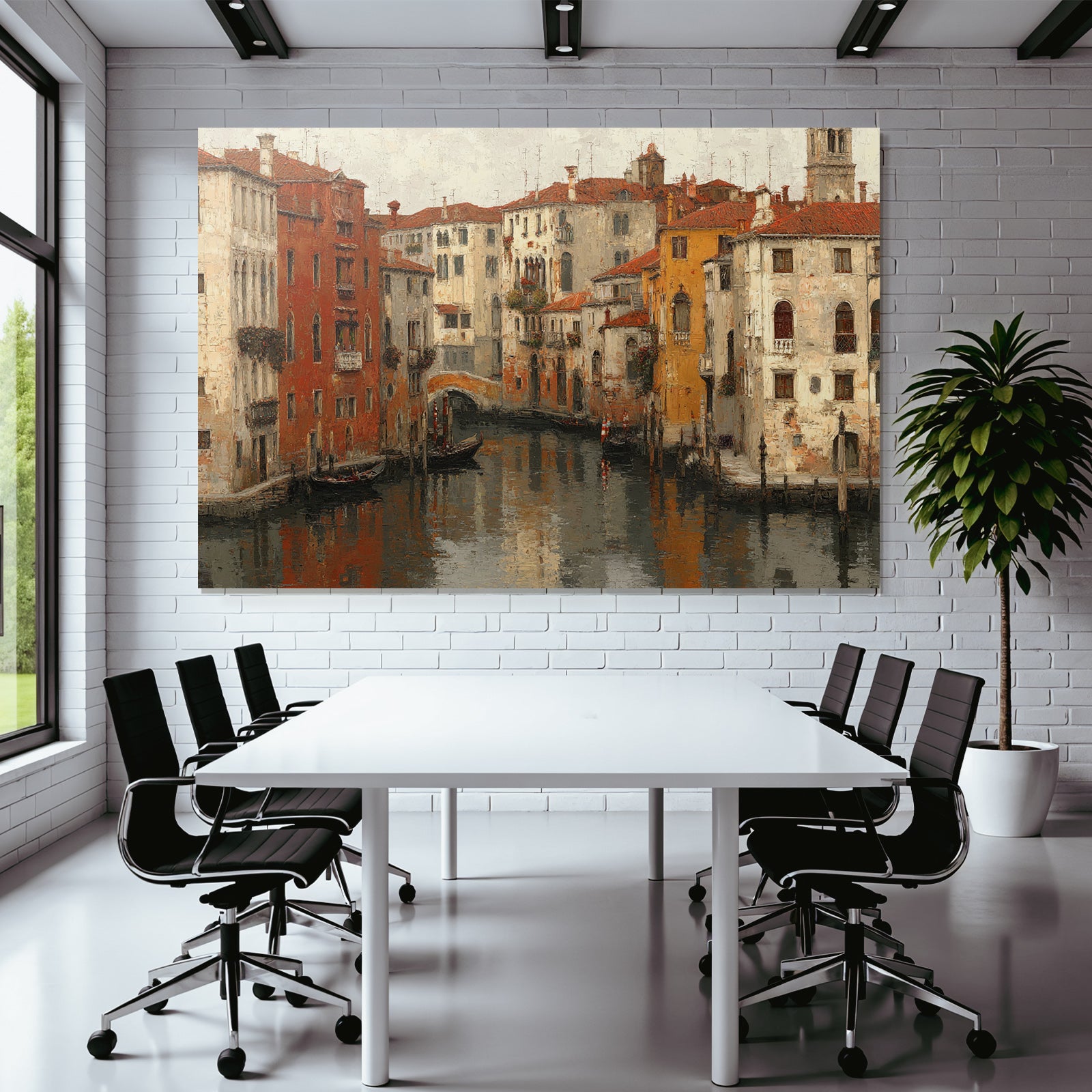 Kanal Venezianische Architektur Gondeln Malerei