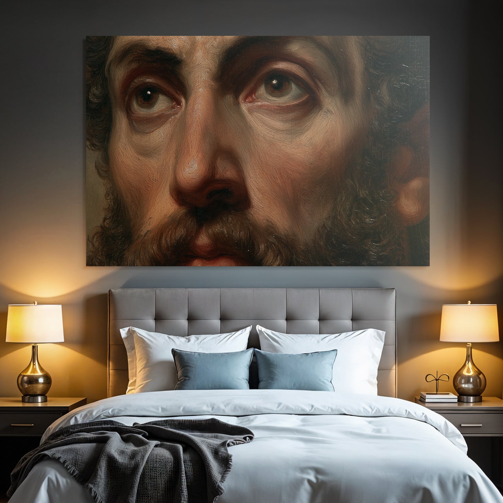 Mann Portrait Details Texturen Ausdrucke