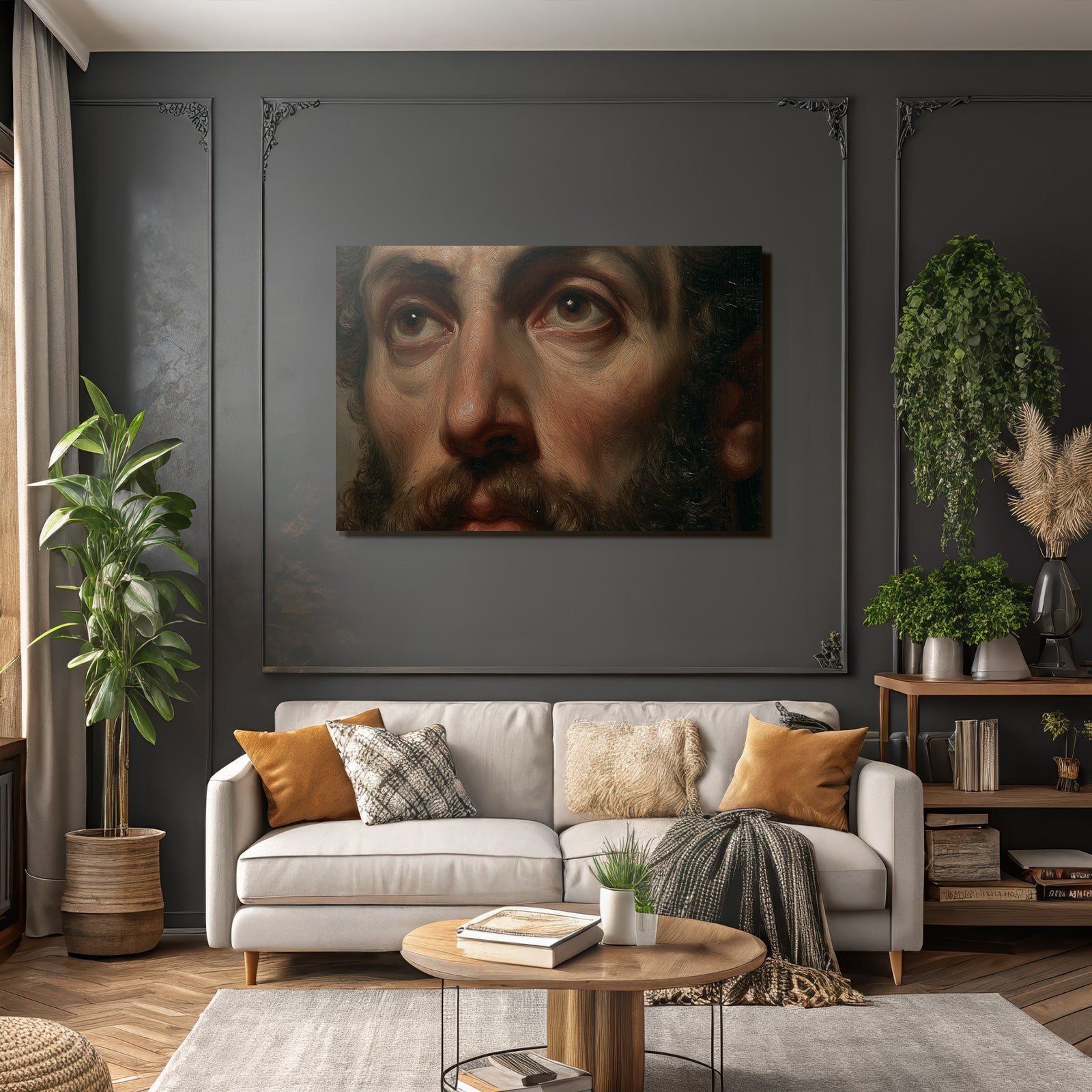 Mann Portrait Details Texturen Ausdrucke