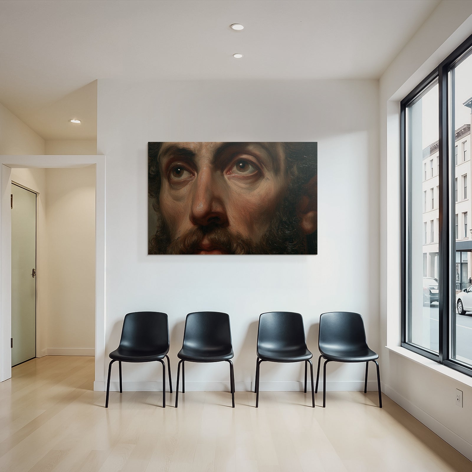 Mann Portrait Details Texturen Ausdrucke