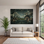Mehrere Pferde In Einer Wolkigen Landschaft Painting