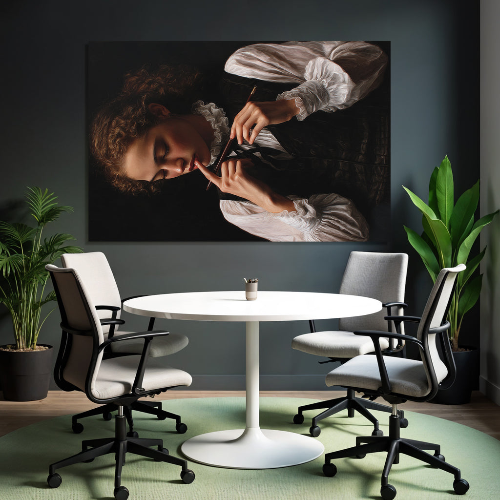 Nachdenkliche Figuren Portrait Ruessehaare