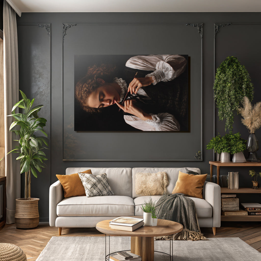 Nachdenkliche Figuren Portrait Ruessehaare