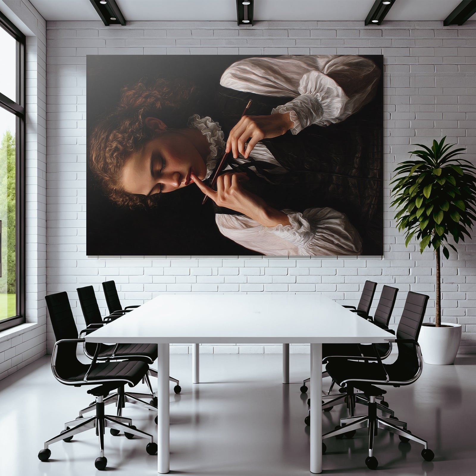 Nachdenkliche Figuren Portrait Ruessehaare