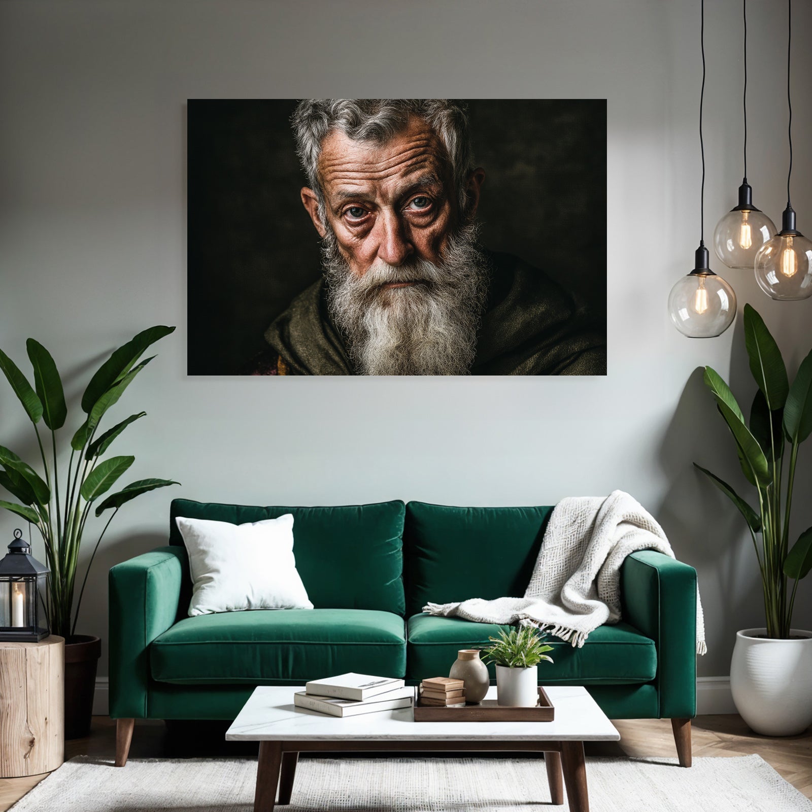 Naheaufnahme Portrait Eines Aelteren Mannes Mit Bart Und Aussagekraeftigen Zuegen