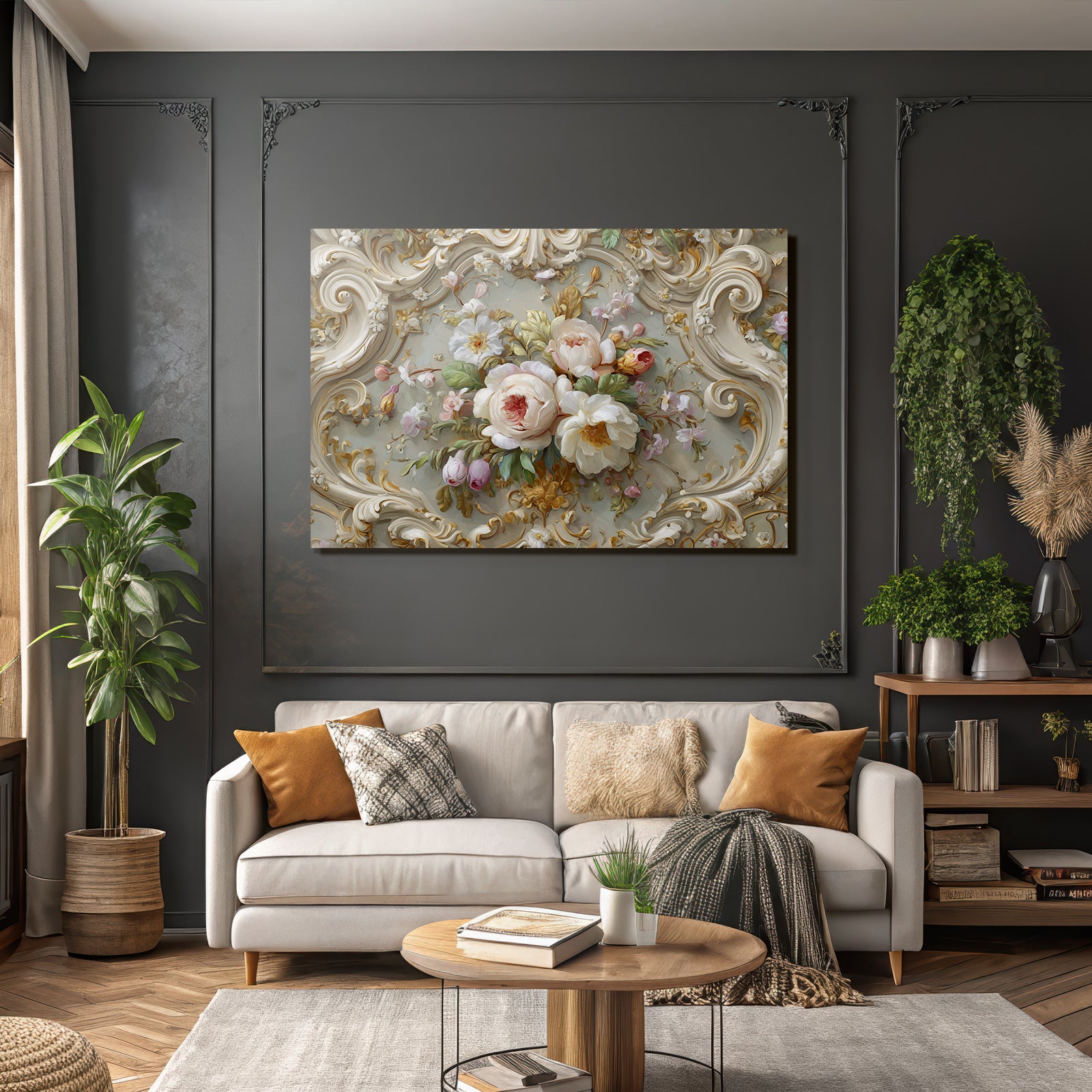 Ornate Floral Design Baroque Rococo Stil