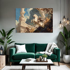 Pferd Reitender Rider Hintergrund Architektur Gebaeude Berglandschaft Fantasy Historisch