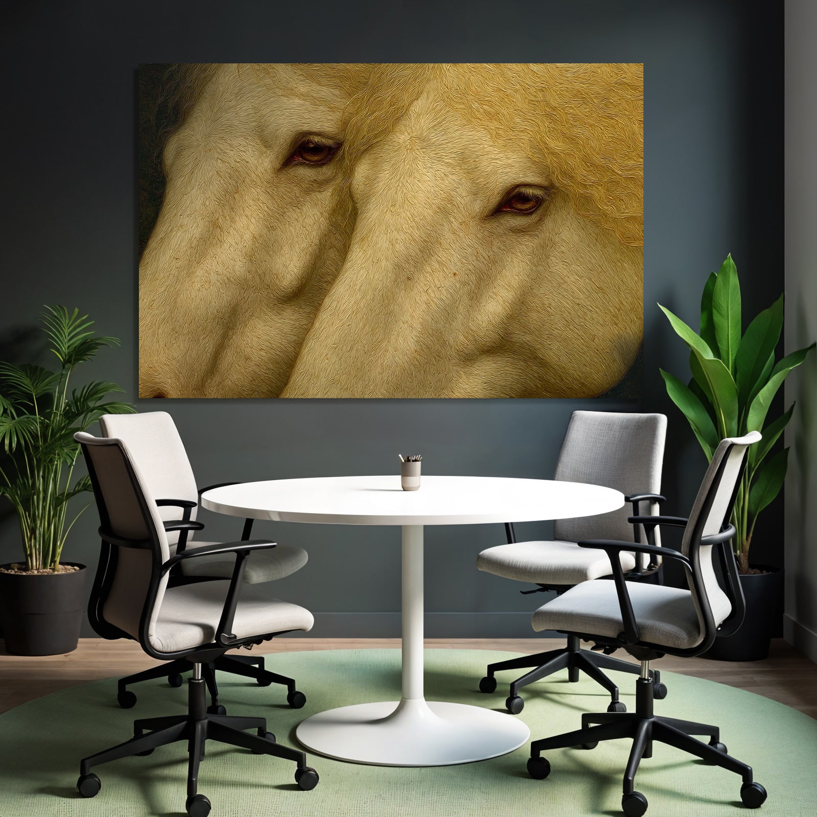 Pferde Kuhsel Augen Kunstvolle Darstellung