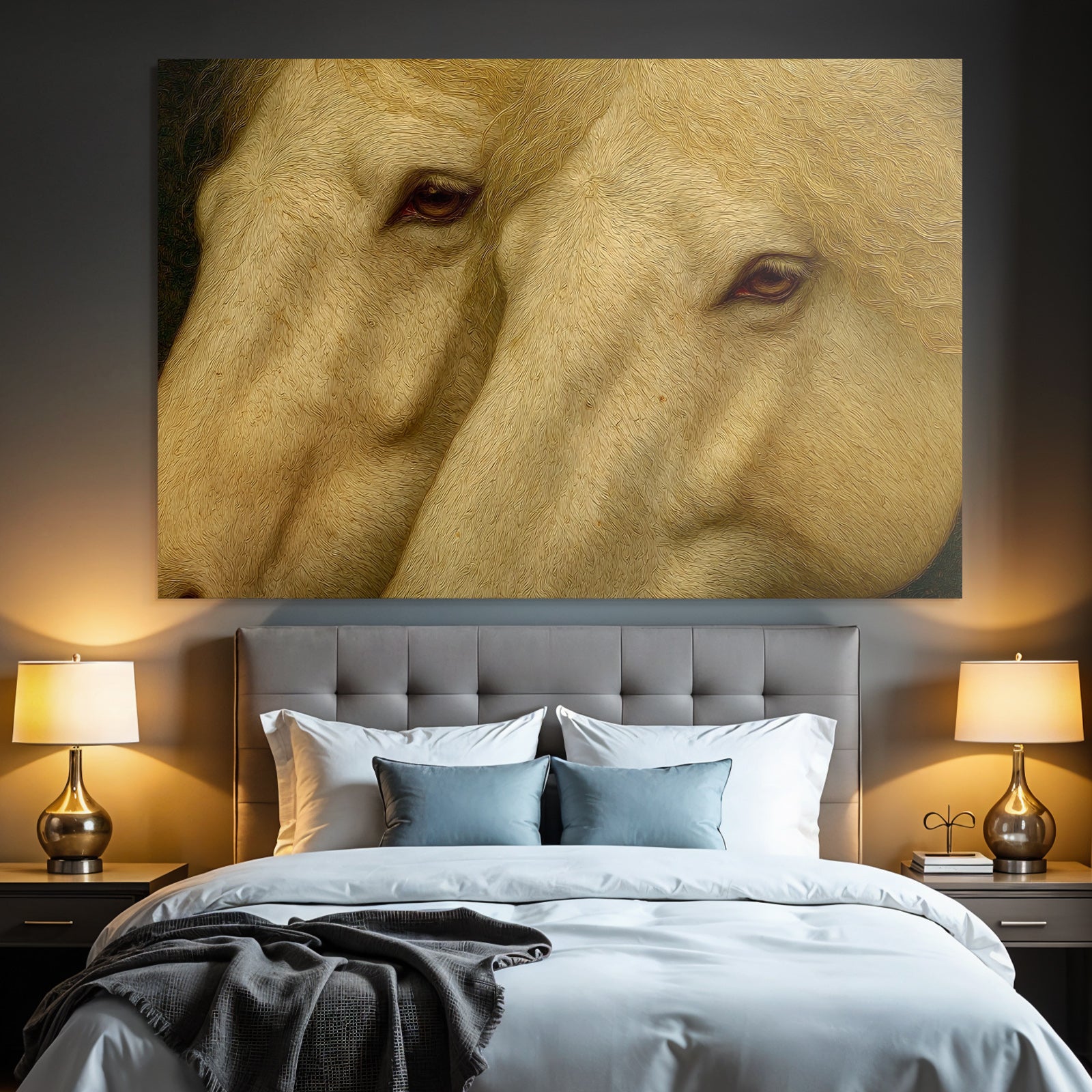 Pferde Kuhsel Augen Kunstvolle Darstellung