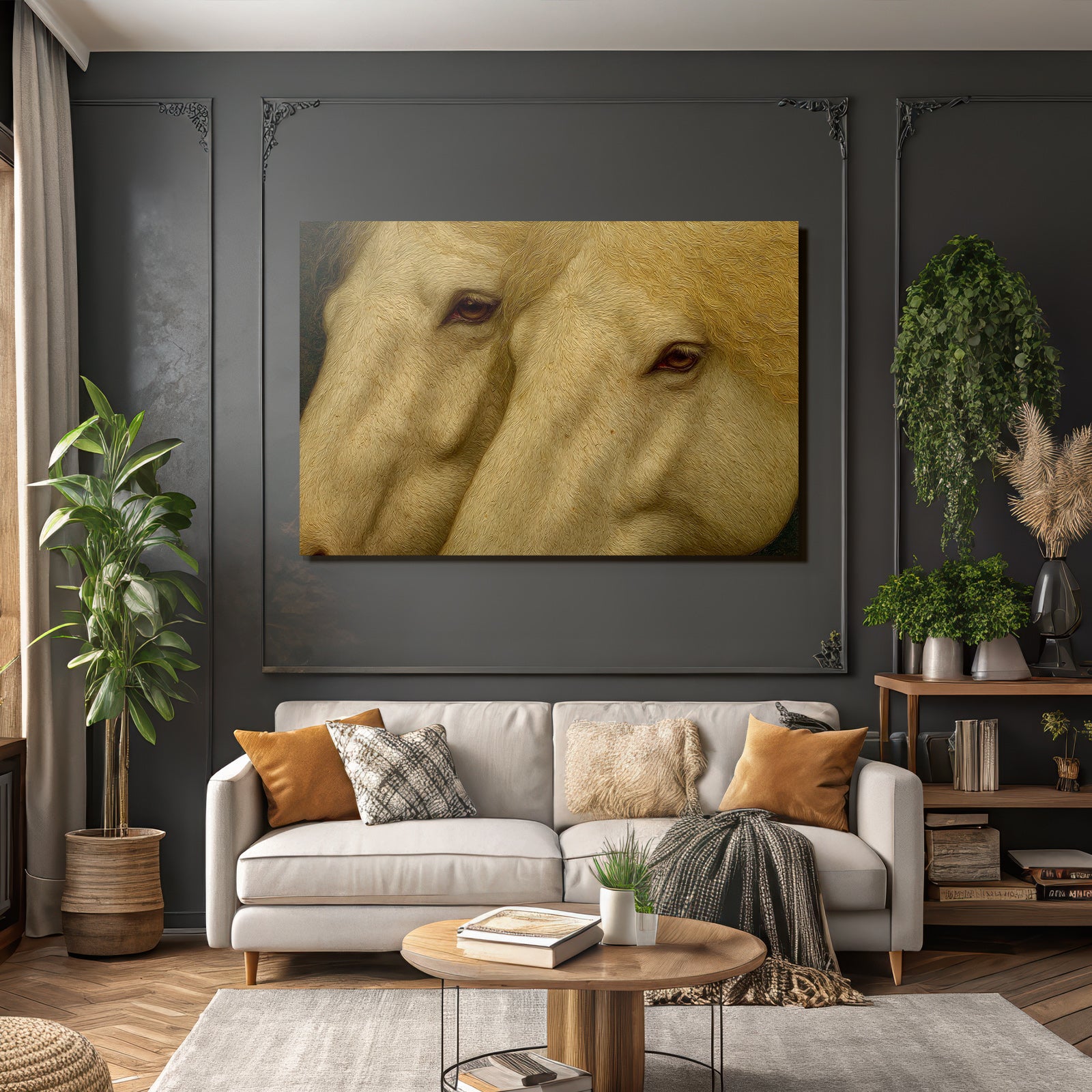 Pferde Kuhsel Augen Kunstvolle Darstellung