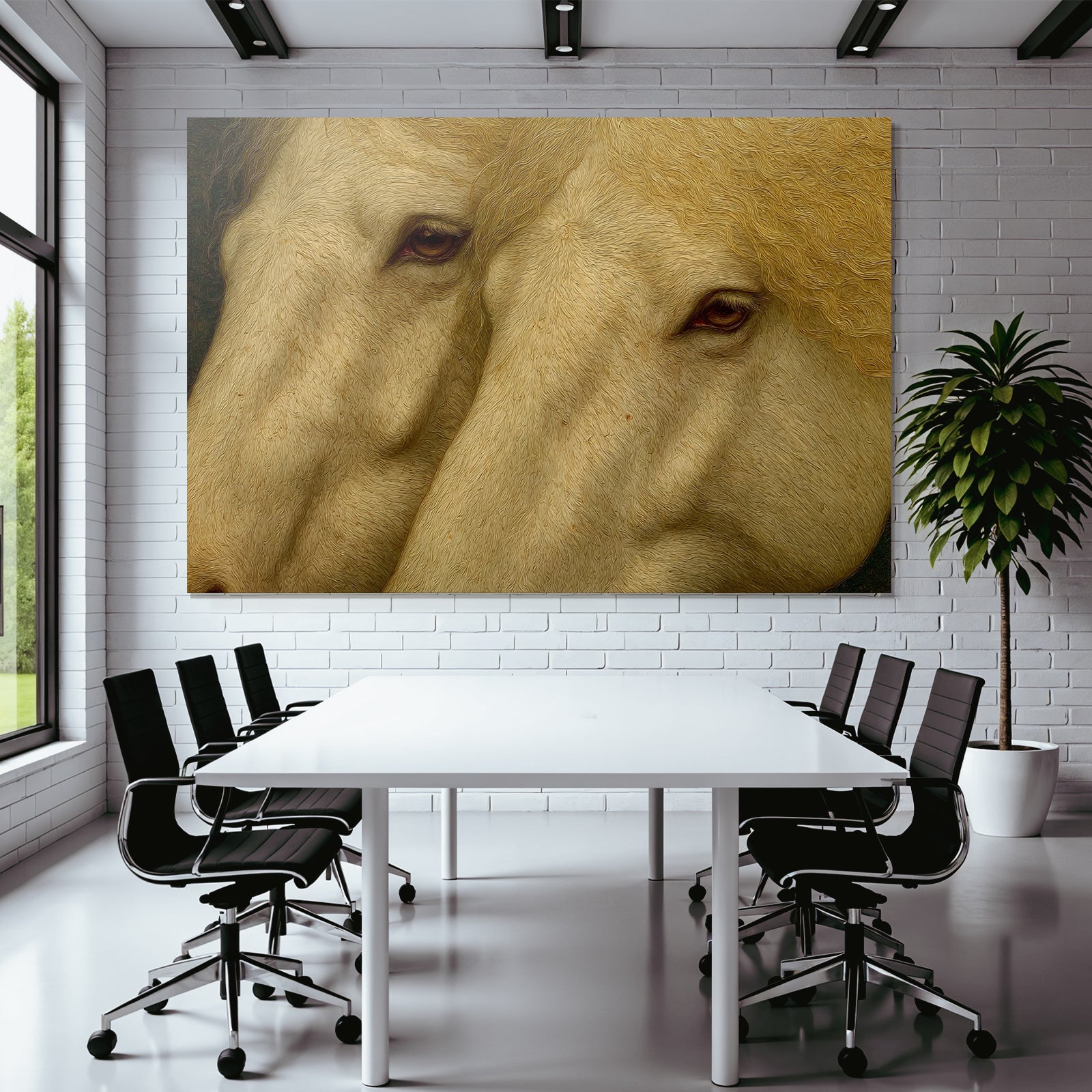 Pferde Kuhsel Augen Kunstvolle Darstellung