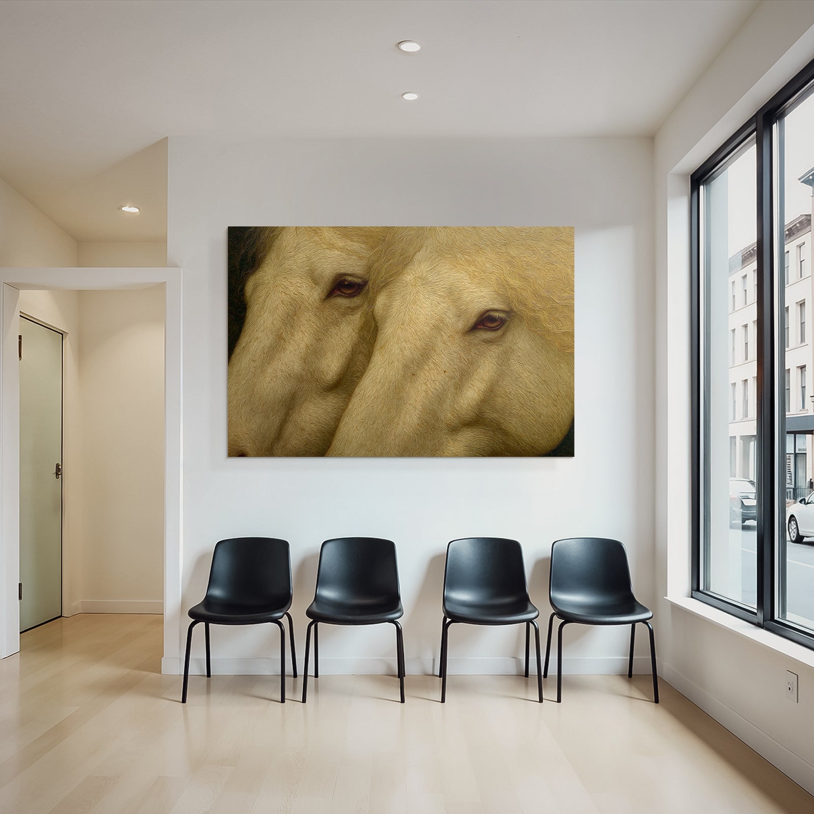 Pferde Kuhsel Augen Kunstvolle Darstellung