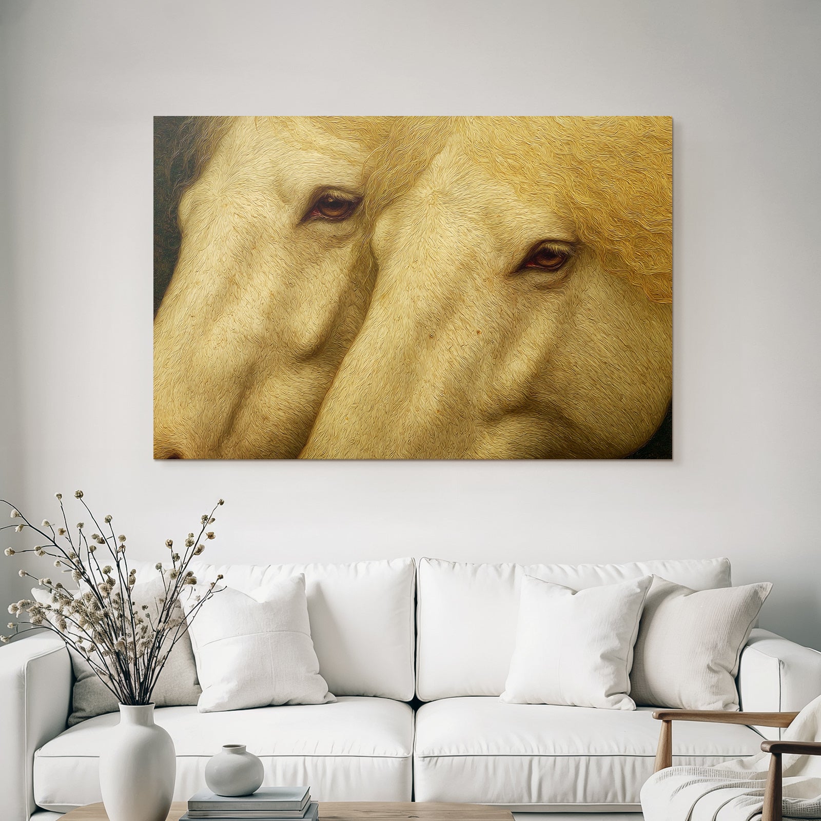 Pferde Kuhsel Augen Kunstvolle Darstellung