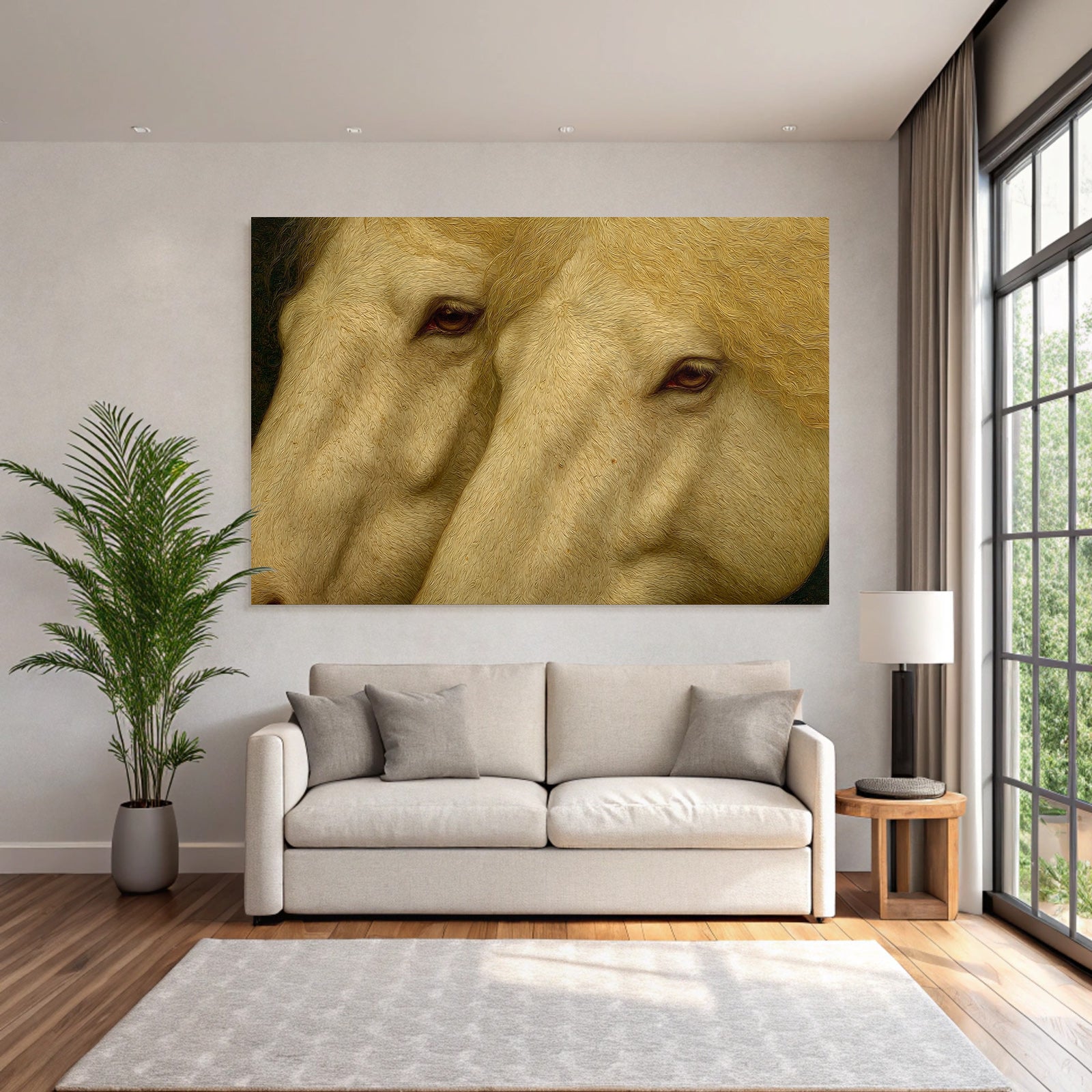Pferde Kuhsel Augen Kunstvolle Darstellung