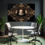 Portrait Mit Floralem Rand Renaissance Inspiration