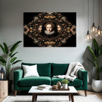 Portrait Mit Floralem Rand Renaissance Inspiration