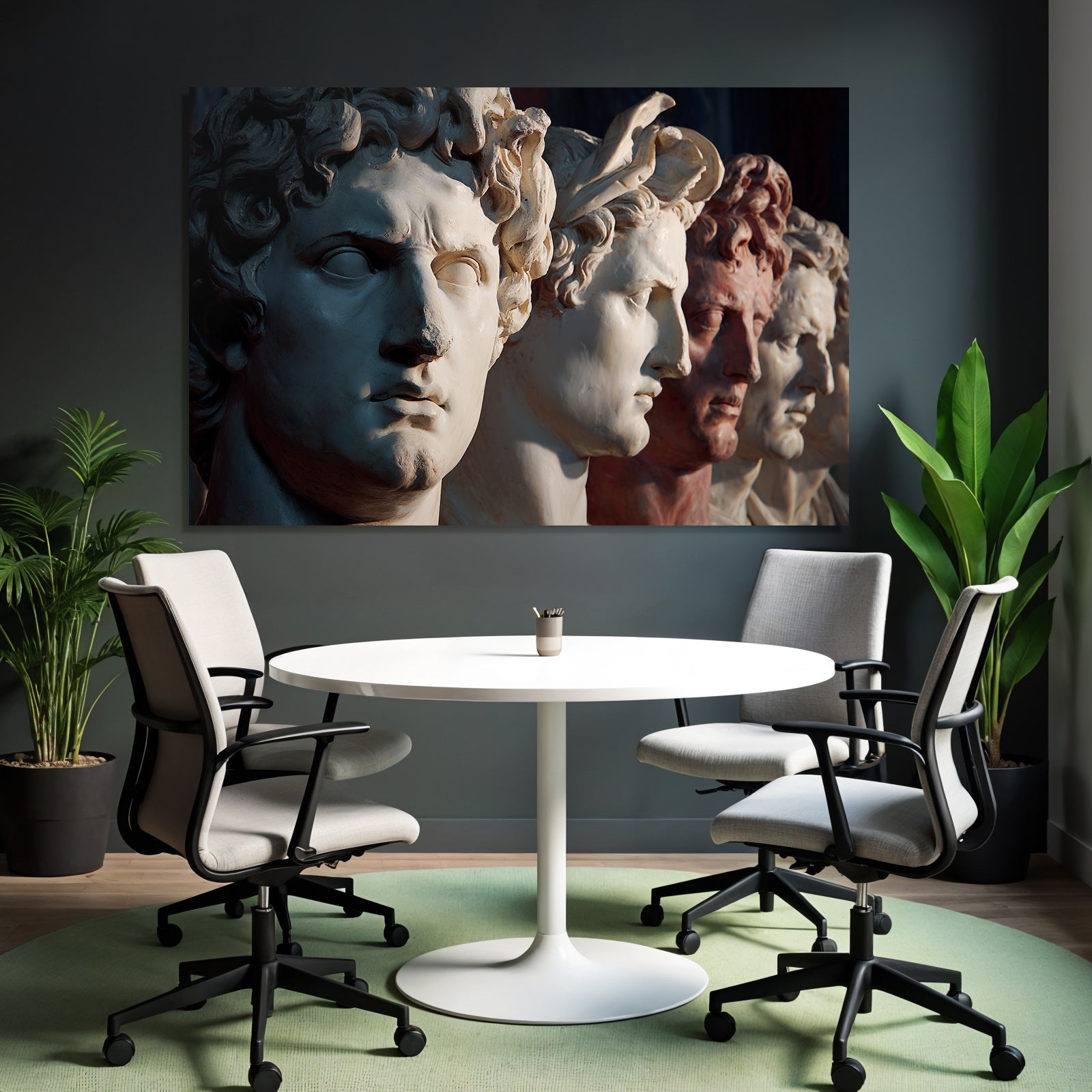 Skulptierte Kopf Gestalten Antike Kunst