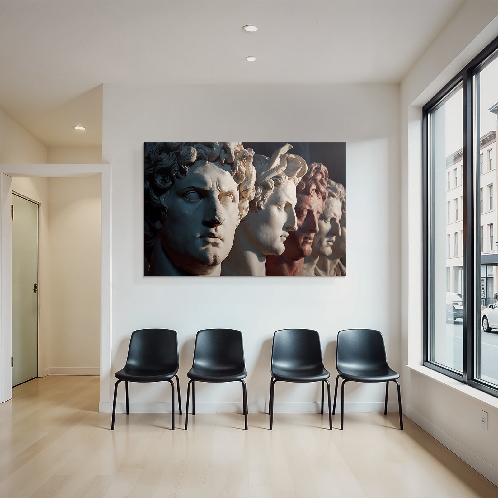 Skulptierte Kopf Gestalten Antike Kunst