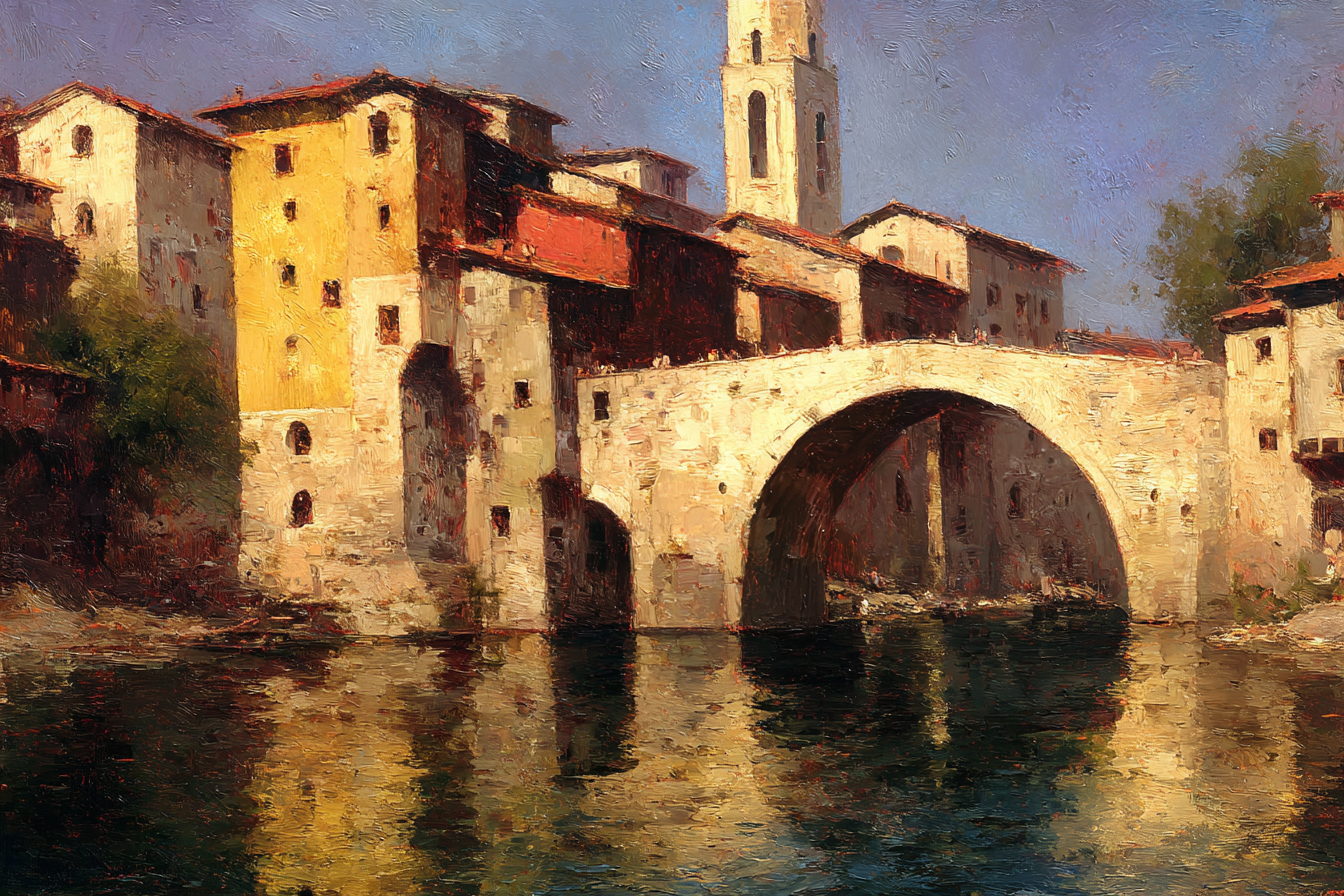 Steinerne Bruecke Mediterranes Szenario Malerisch | Klassisch | Einrichtungsstile