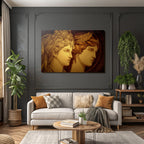 Stylisierte Figuren E Kunst Goldene Farben