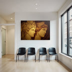 Stylisierte Figuren E Kunst Goldene Farben