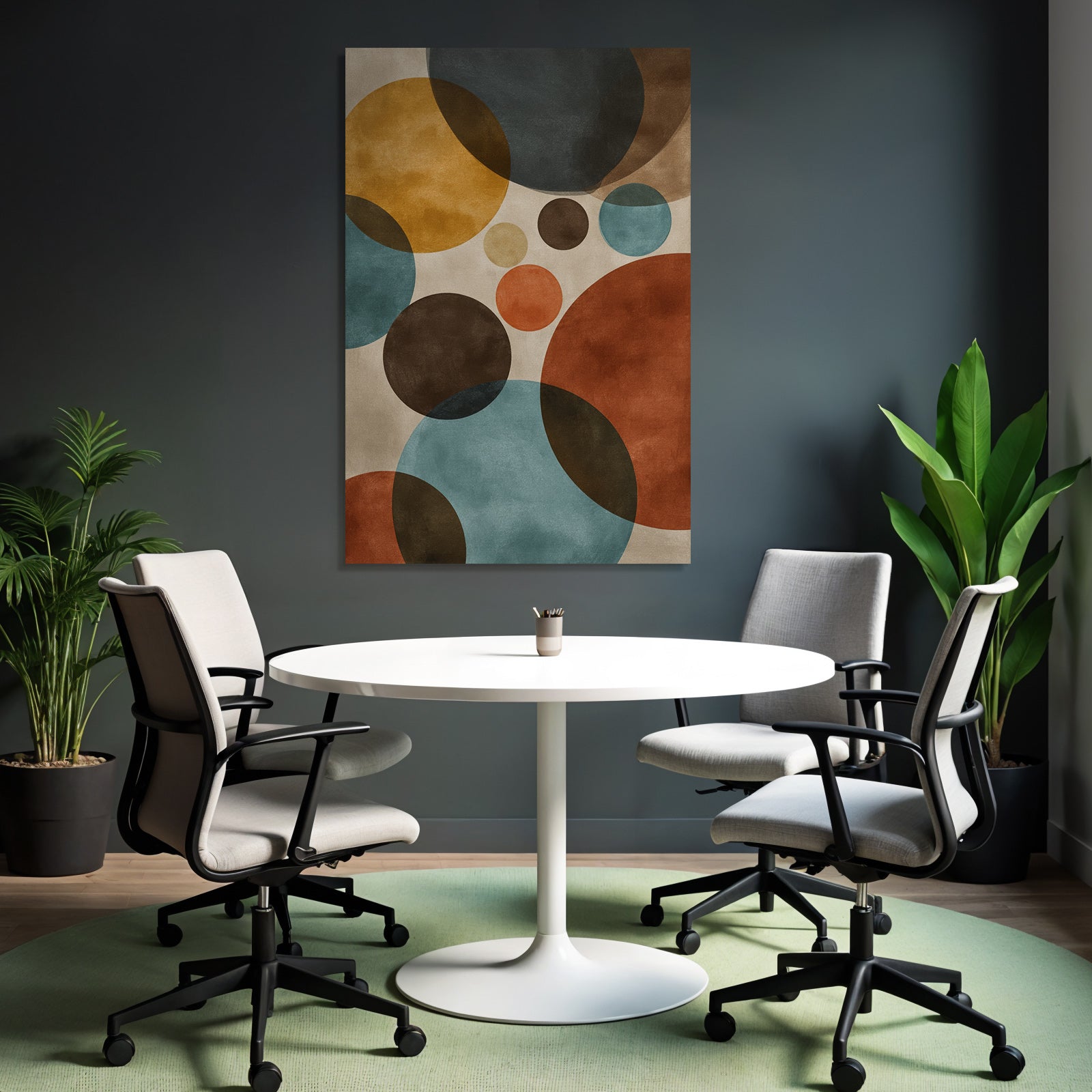 Abstract Design Ueberlappende Kreise Farbige Muster