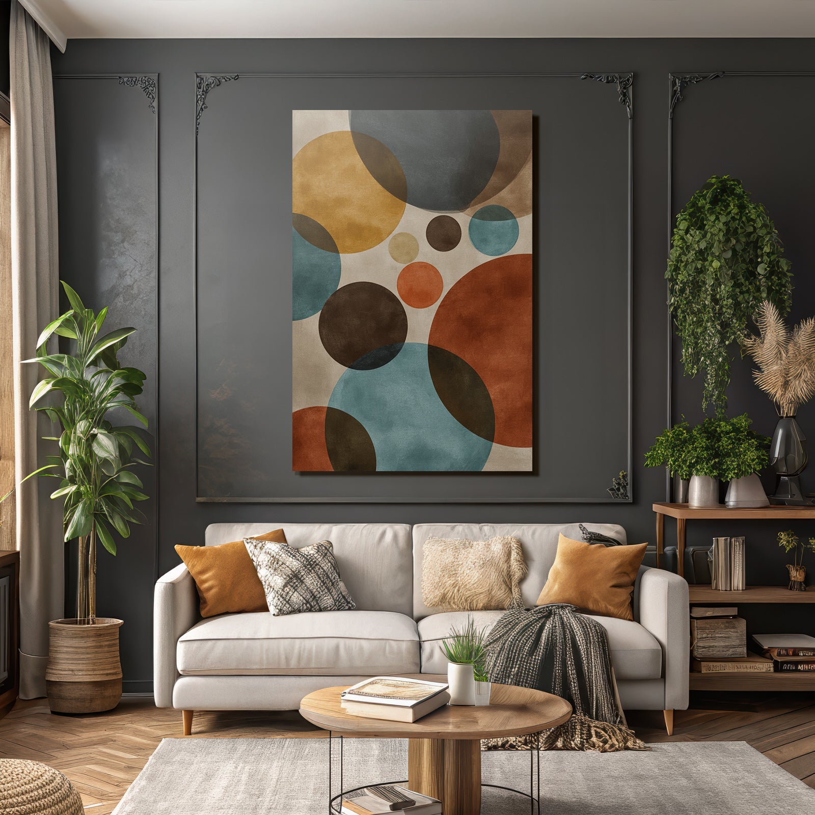 Abstract Design Ueberlappende Kreise Farbige Muster