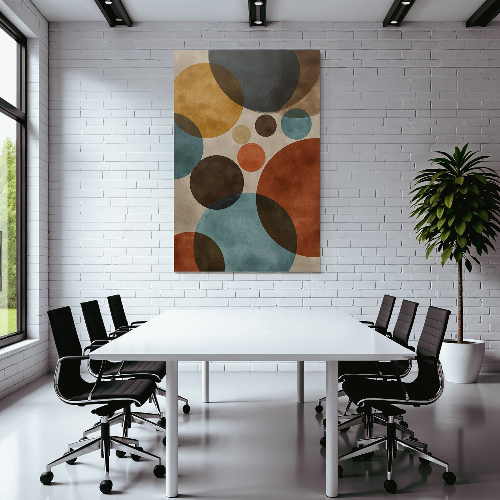Abstract Design Ueberlappende Kreise Farbige Muster
