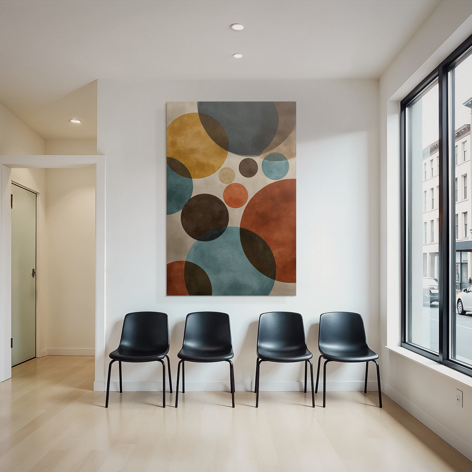 Abstract Design Ueberlappende Kreise Farbige Muster
