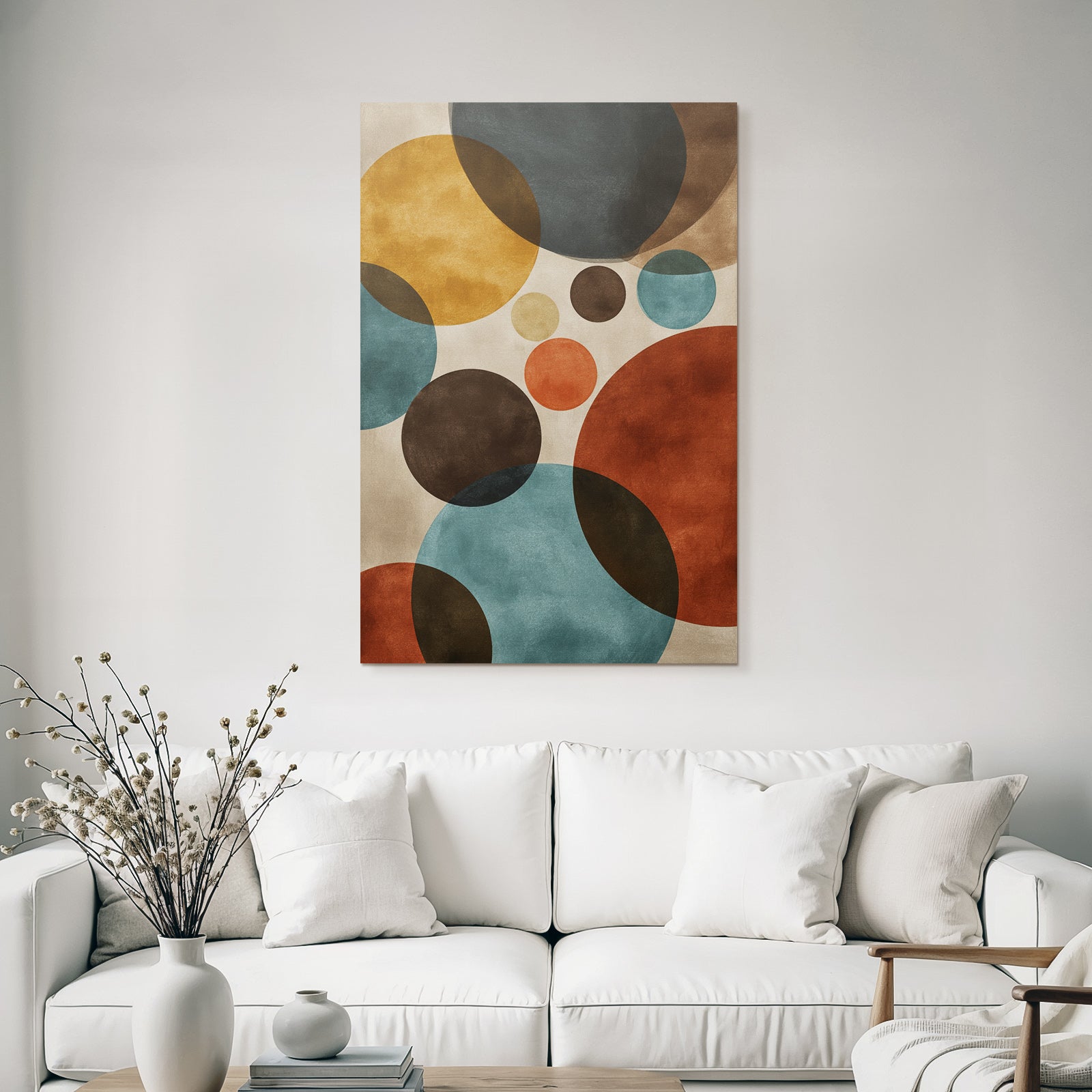 Abstract Design Ueberlappende Kreise Farbige Muster