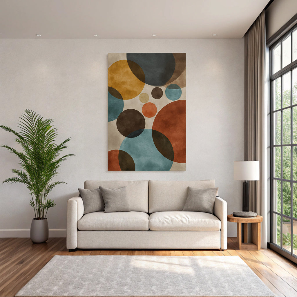 Abstract Design Ueberlappende Kreise Farbige Muster
