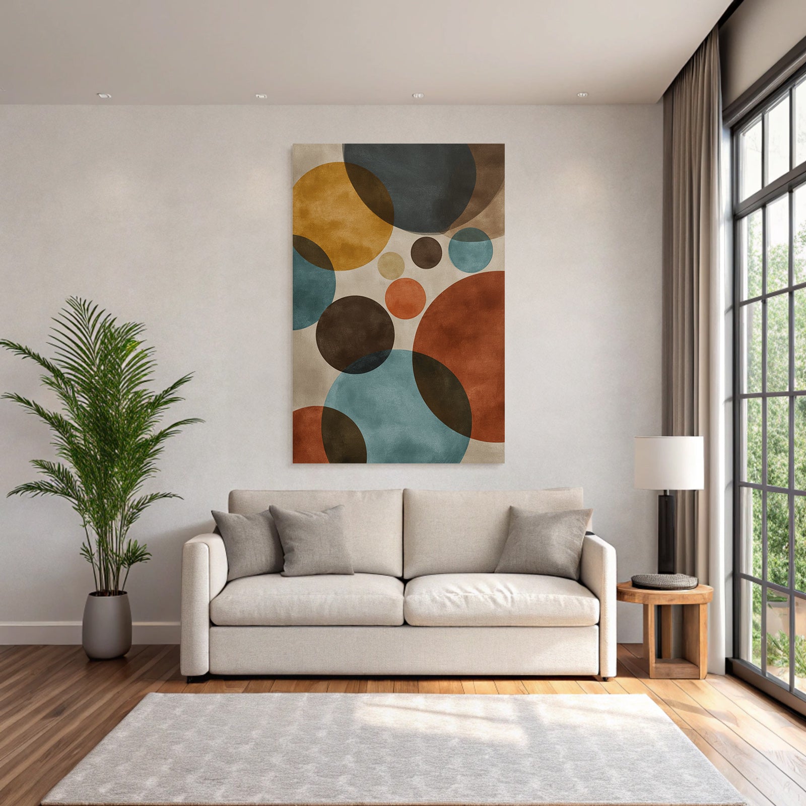 Abstract Design Ueberlappende Kreise Farbige Muster