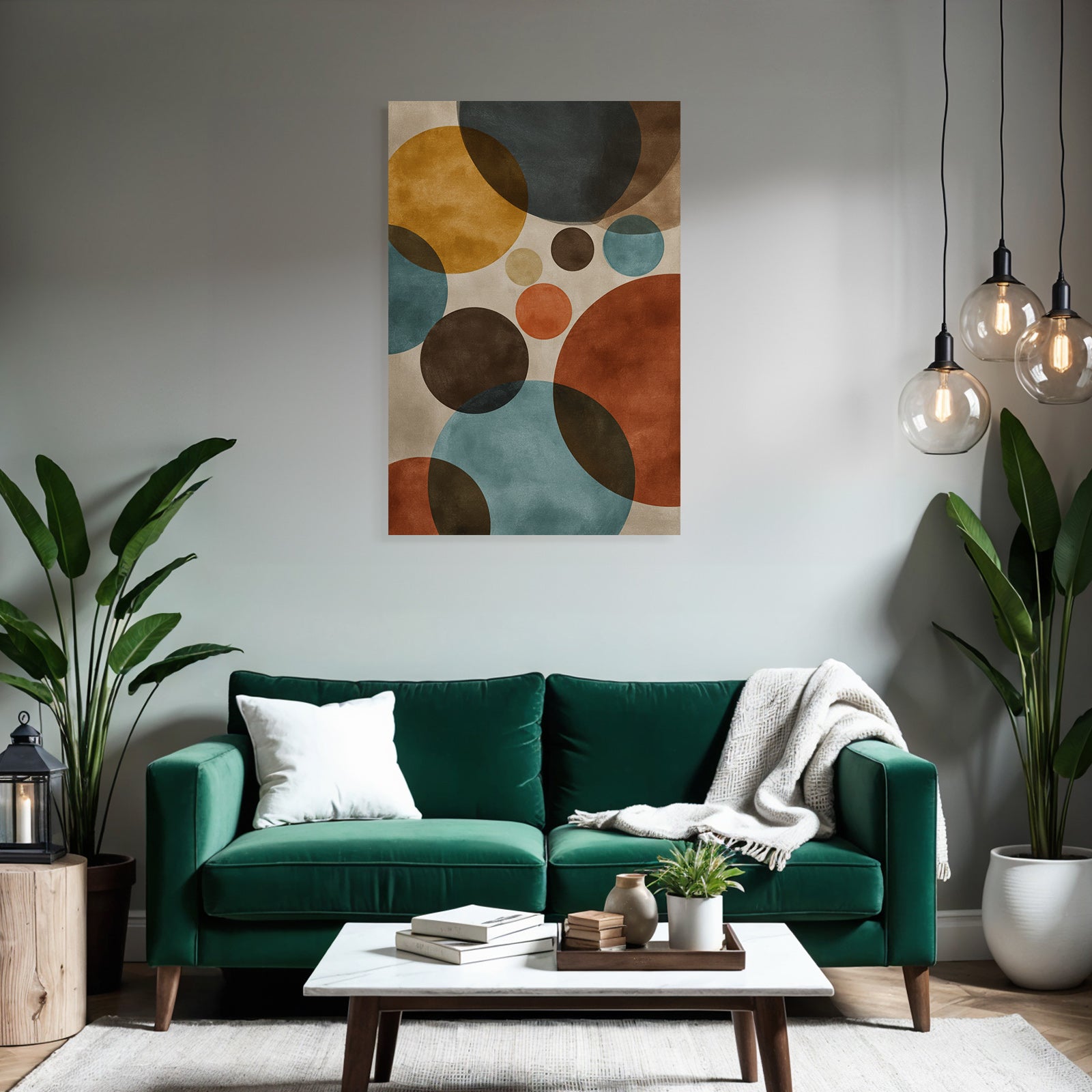 Abstract Design Ueberlappende Kreise Farbige Muster