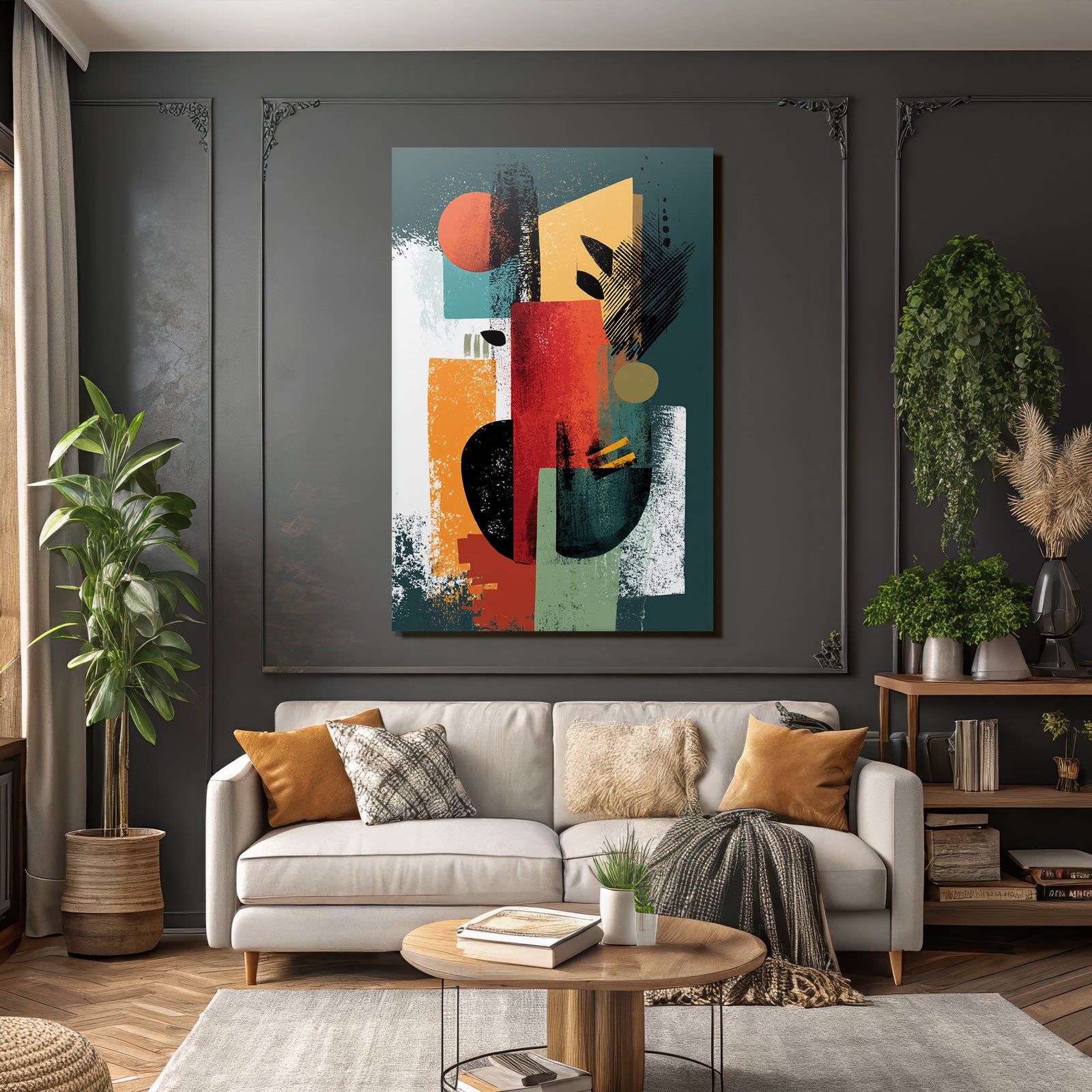 Abstract Kunst Formen Farben Texturiert