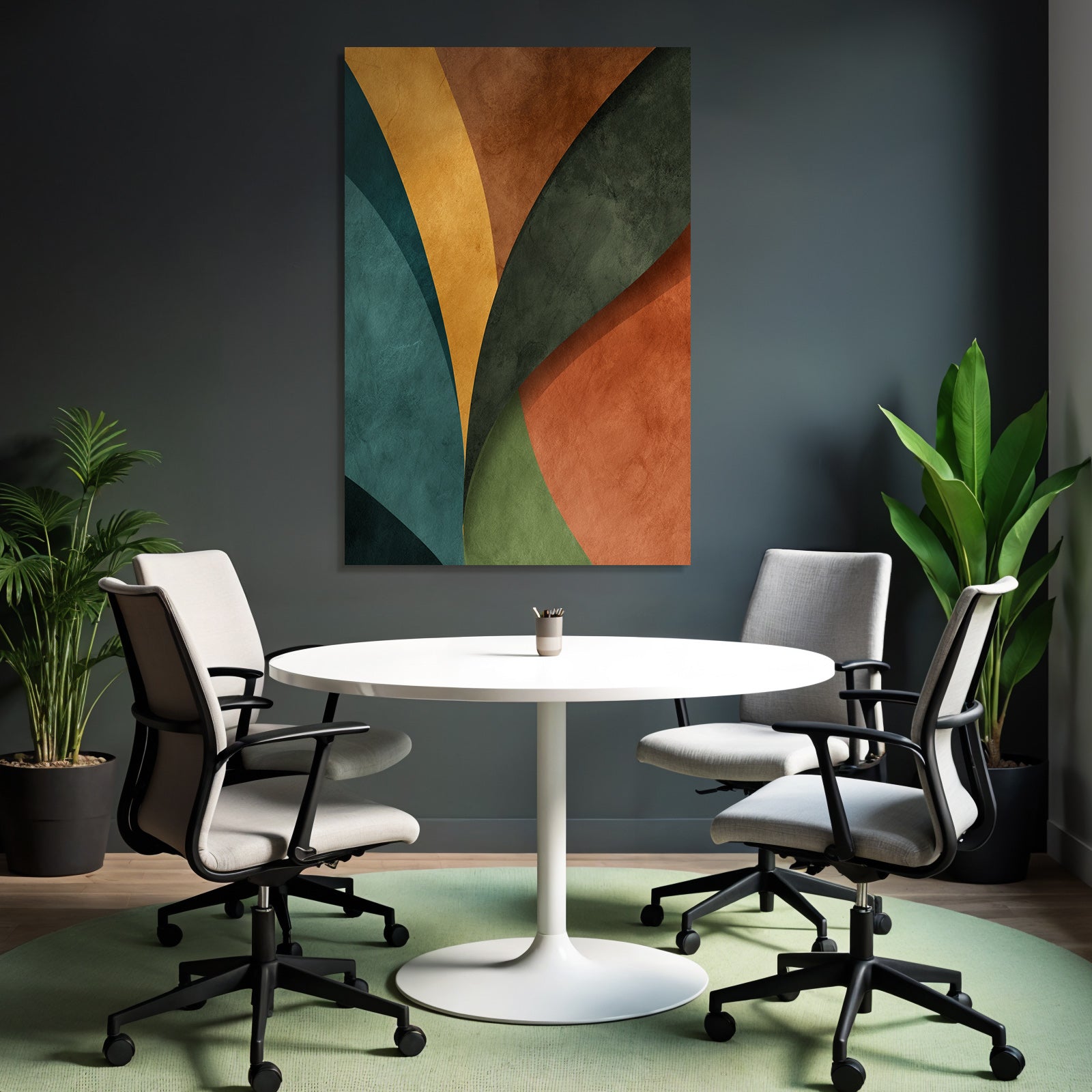 Abstractdesignkurvigeformenintegriertefarbenstruktur