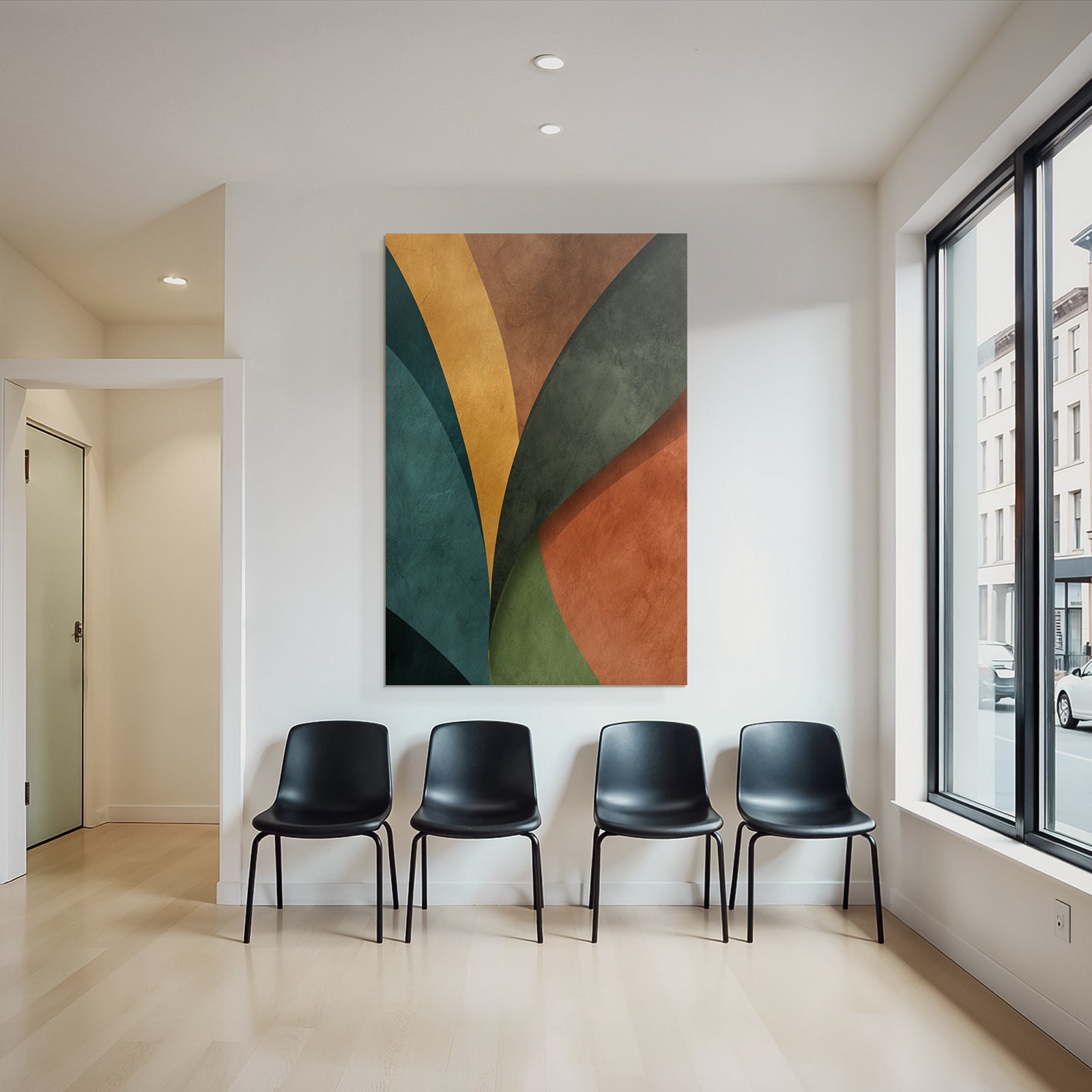 Abstractdesignkurvigeformenintegriertefarbenstruktur