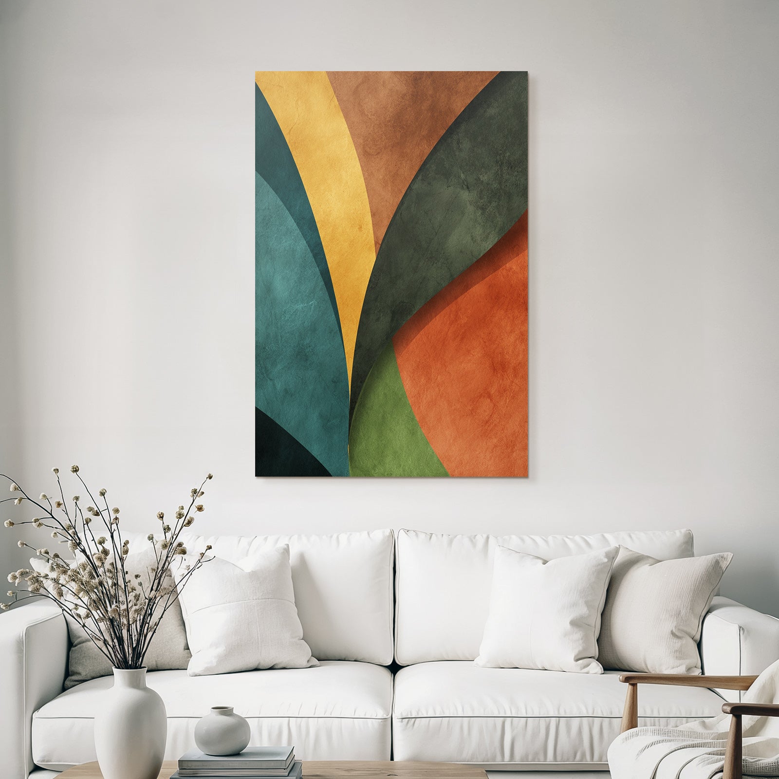 Abstractdesignkurvigeformenintegriertefarbenstruktur