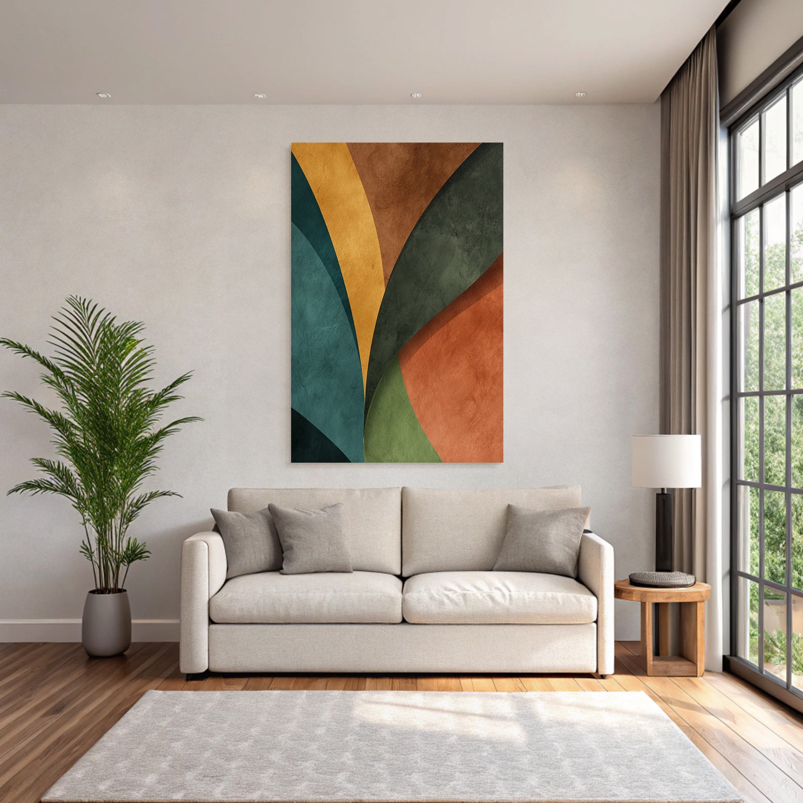 Abstractdesignkurvigeformenintegriertefarbenstruktur