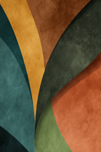 Abstractdesignkurvigeformenintegriertefarbenstruktur | Mid Century Modern | Einrichtungsstile