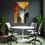 Abstracte Geometrische Gestaltung In Farben Und Texturen