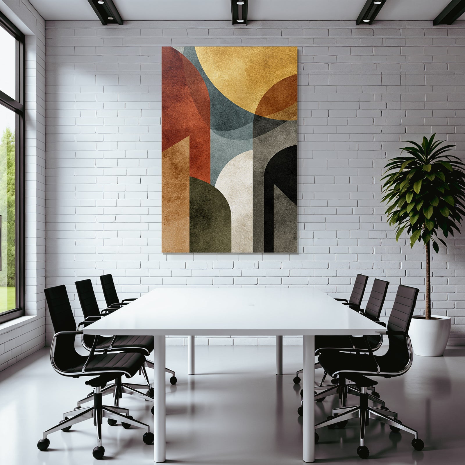 Abstracte Geometrische Gestaltung In Farben Und Texturen