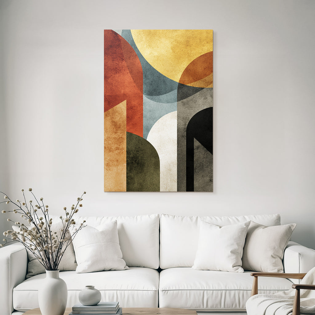 Abstracte Geometrische Gestaltung In Farben Und Texturen