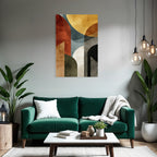 Abstracte Geometrische Gestaltung In Farben Und Texturen