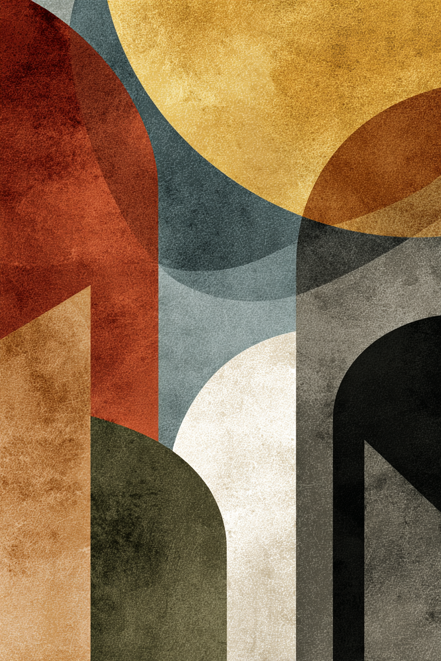Abstracte Geometrische Gestaltung In Farben Und Texturen | Mid Century Modern | Einrichtungsstile