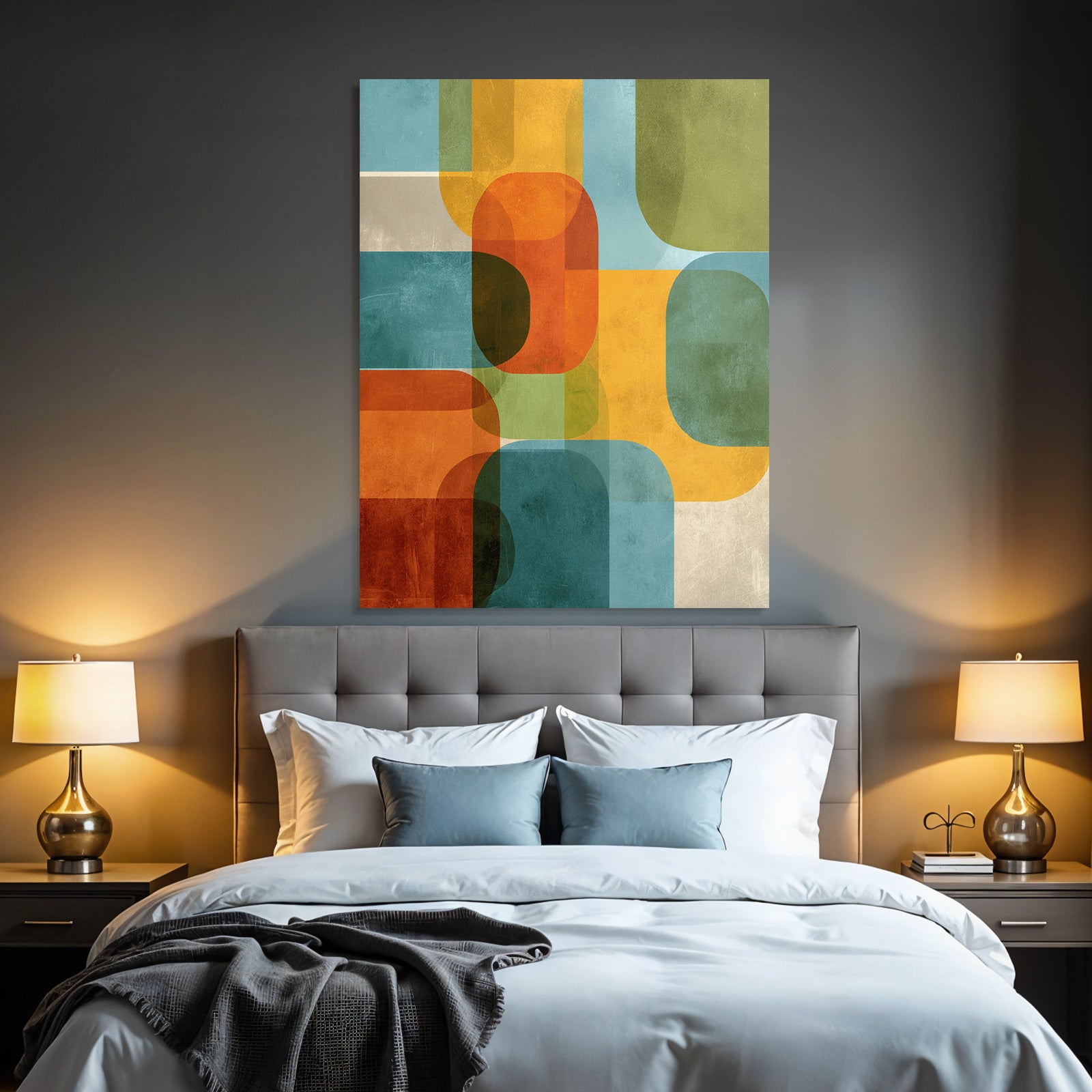 Abstrakte Geometrische Design Verschiedene Formen Farben Aesthetik Kunst