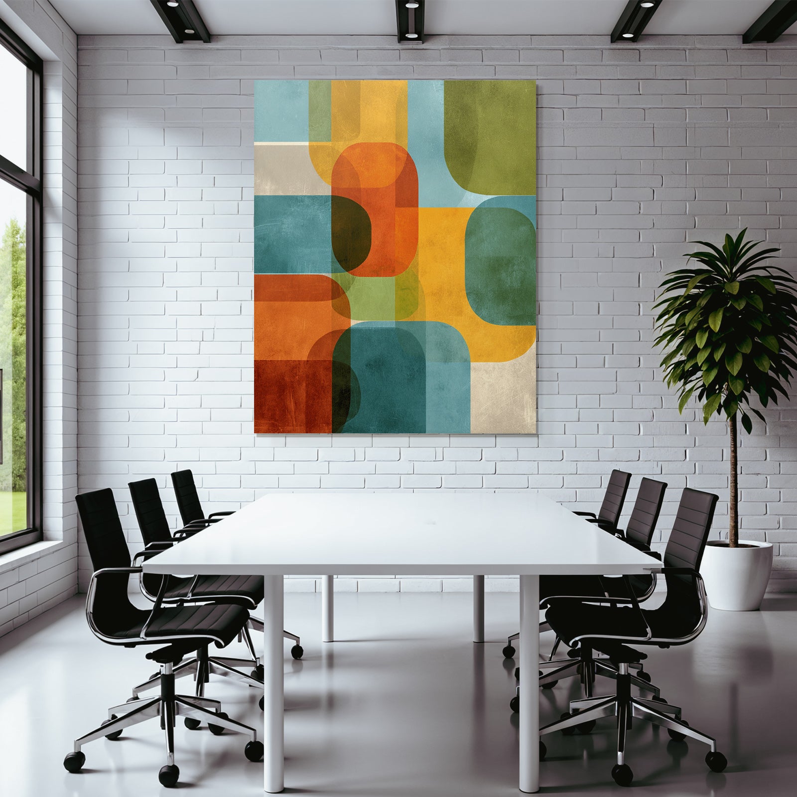 Abstrakte Geometrische Design Verschiedene Formen Farben Aesthetik Kunst