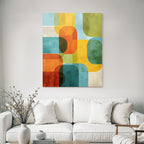 Abstrakte Geometrische Design Verschiedene Formen Farben Aesthetik Kunst